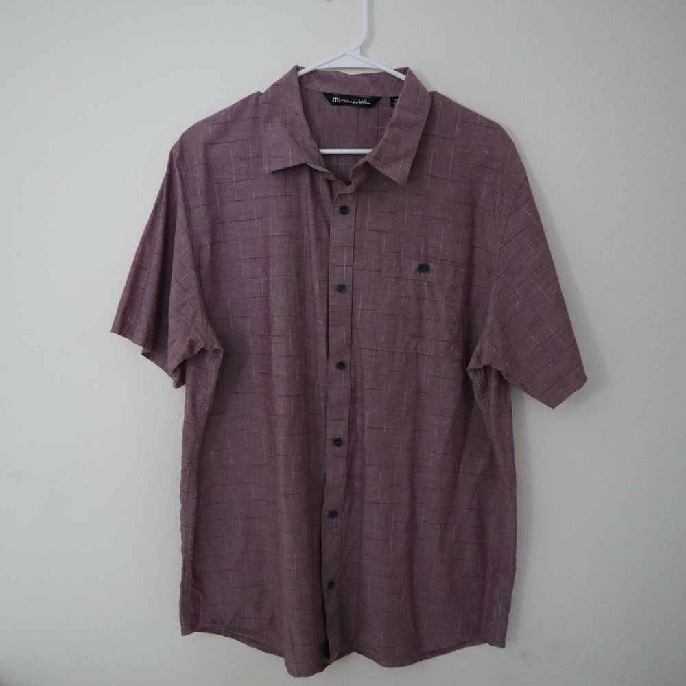 Travismathew - Cross Pattern Button Down Shirt - … - image 1